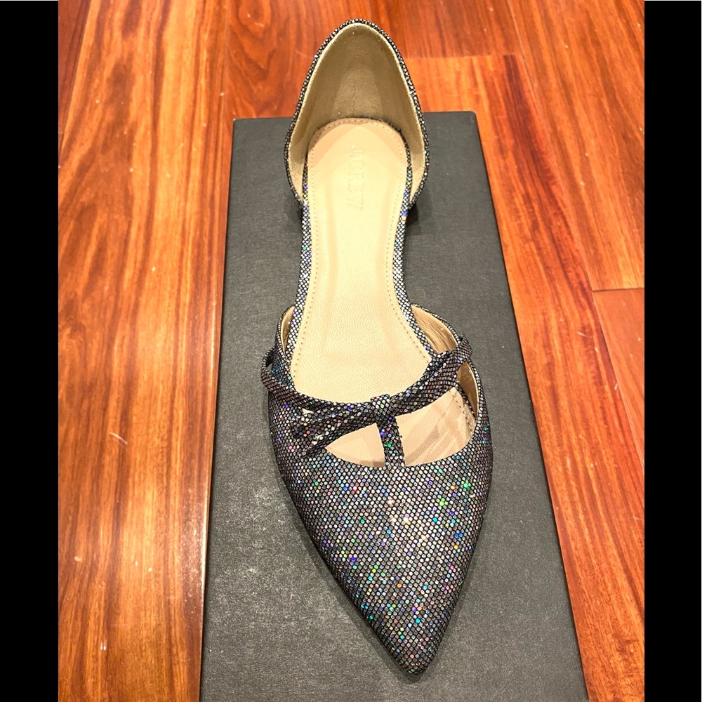 J Crew Sparkly Flat Size 7.5 US & 38 EU